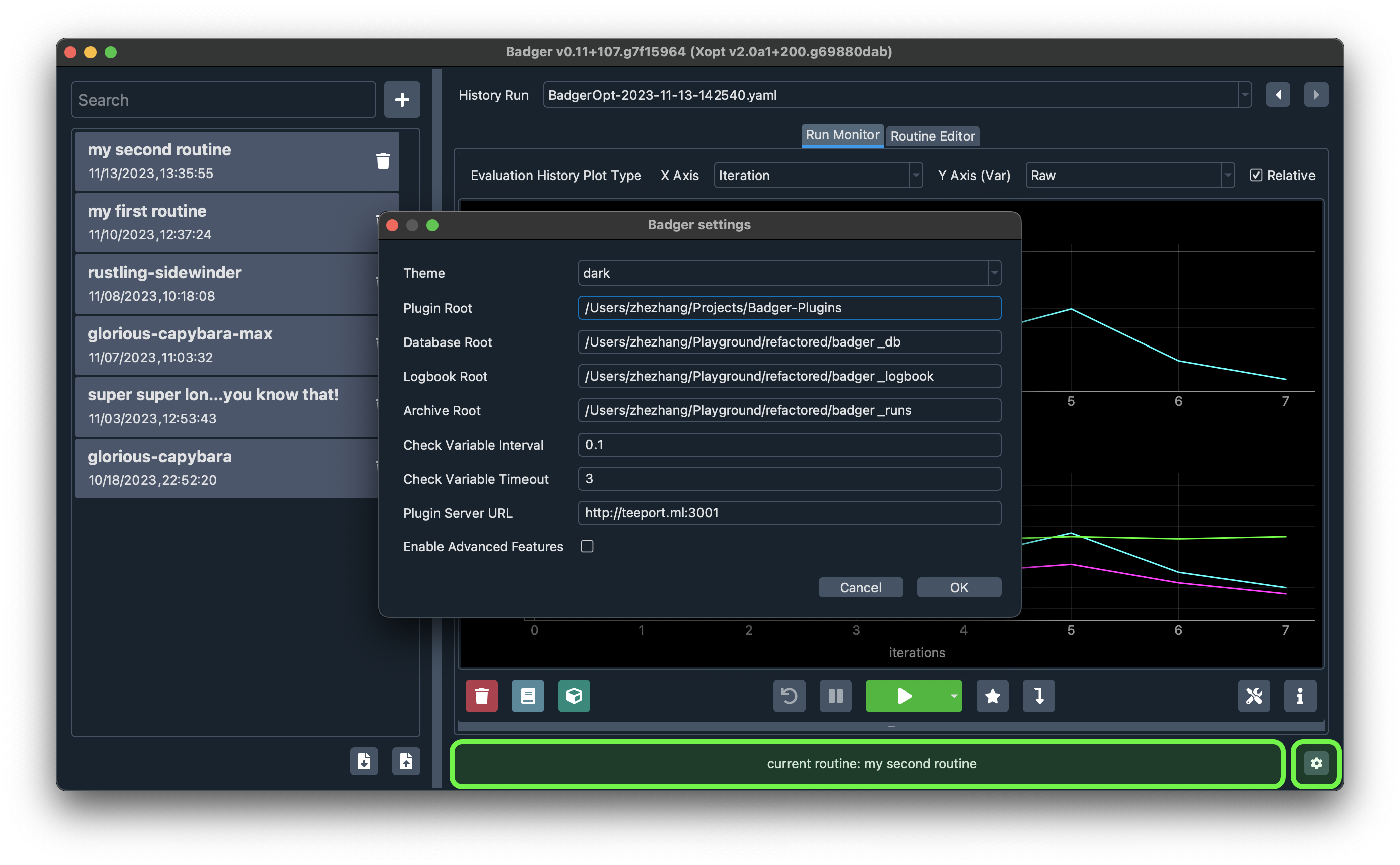 Configure Badger